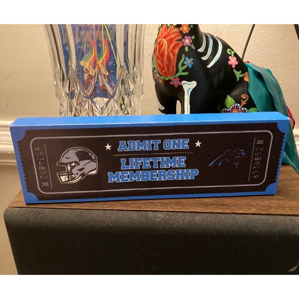 Carolina panthers football NFL home decor fan season ticket desk art NC Sports